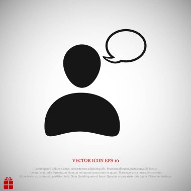 Sohbet basit simgesi