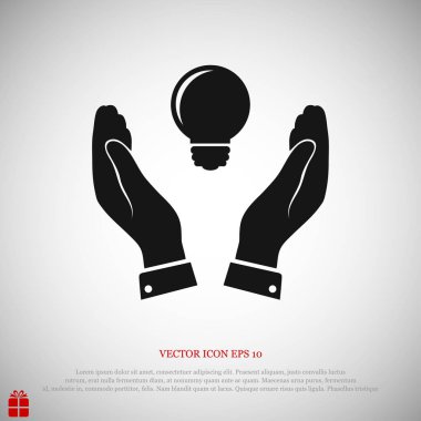 ampul simgesi ile el