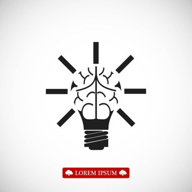 ampul insan beyni simgesiyle