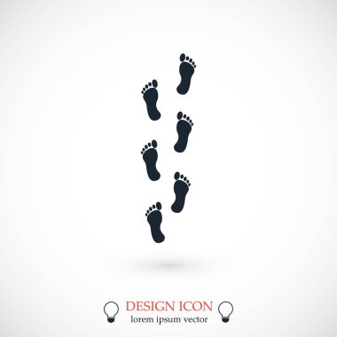 Siyah ayak izleri simgesi