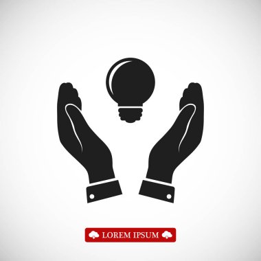 ampul simgesi ile el