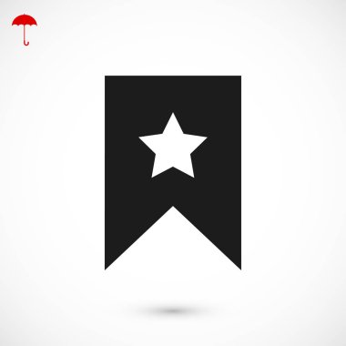 siyah bayrak simgesine yıldız