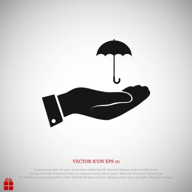 El simgesi olan şemsiye