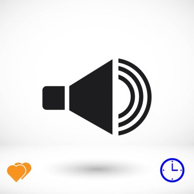 hoparlör en iyi düz simgesi