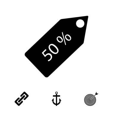 % 50 bir ses etiketi simgesi 