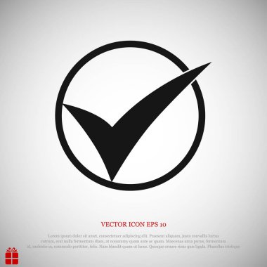 En iyi düz simgesi Tamam