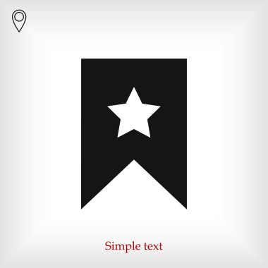 siyah bayrak simgesine yıldız