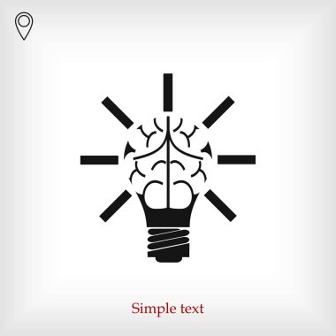 ampul insan beyni simgesiyle