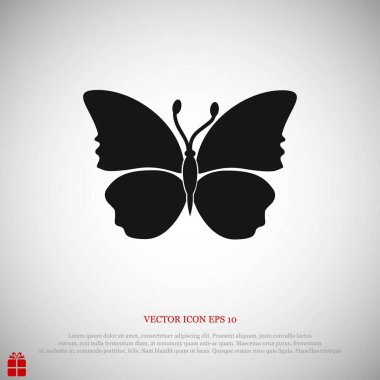 siyah kelebek simgesi