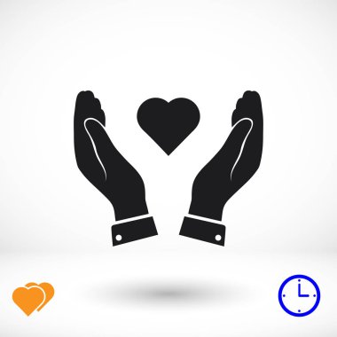 Ellerin simgesinde kalp