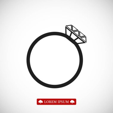 Yüzük düz simgesi