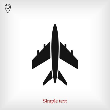 Uçak Düz Simgesi
