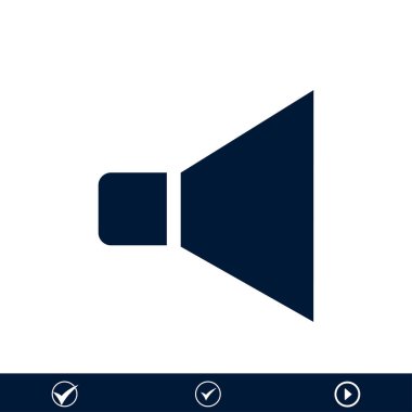 hoparlör en iyi düz simgesi