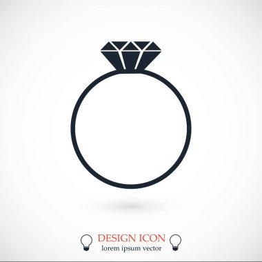 mücevher simgesiyle halka