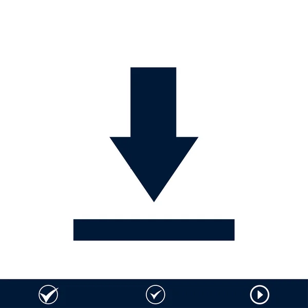 Ícone de botão de upload — Vetor de Stock