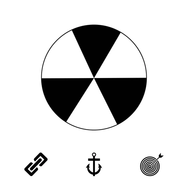 Desenho do ícone radioativo — Vetor de Stock