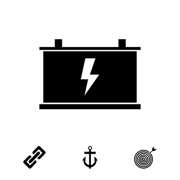 Car battery icon — Stock Vector