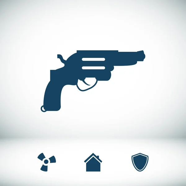 Revolver ploché ikony — Stockový vektor