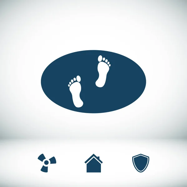 Human footprints icon — Stock Vector