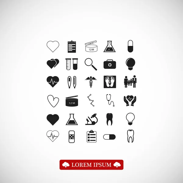 Medical icons set — Stock Vector