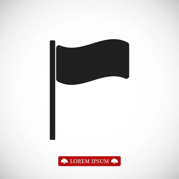 Zwarte vlag, pictogram — Stockvector