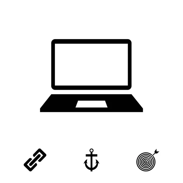 Laptop web pictogram — Stockvector
