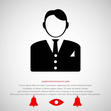 İşadamı Düz Simge