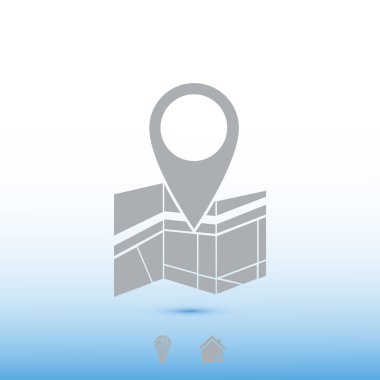 harita simgesi iğne ile