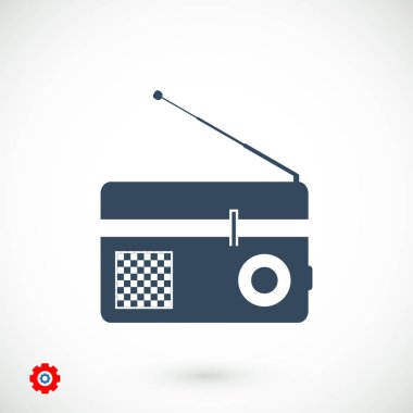 radyo düz simgesi