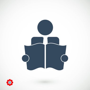 kitap okuyucu işareti simgesi