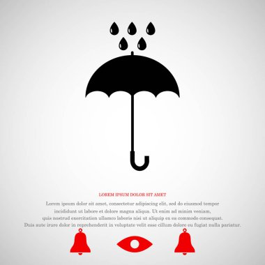 Şemsiye Düz Simgesi