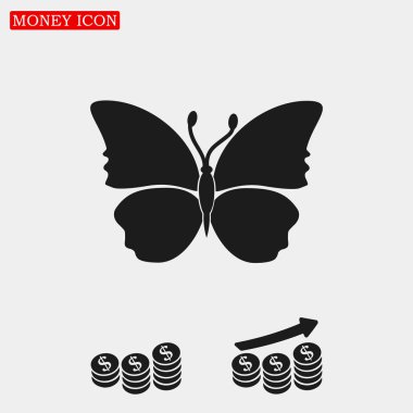 Kelebek düz simgesi