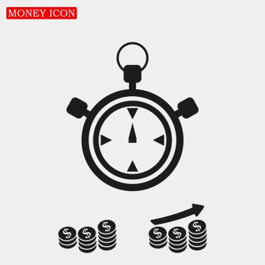 Stopwatch Düz Simgesi