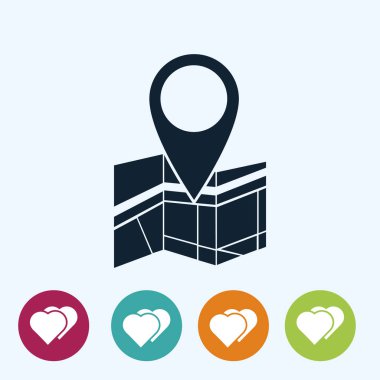 harita simgesi iğne ile