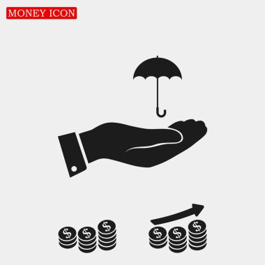 Şemsiye Düz Simgesi