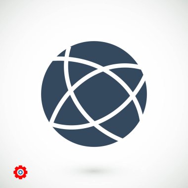 Küresel teknoloji vektör simgesi