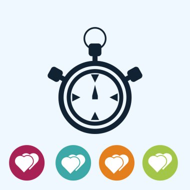 Stopwatch Düz Simgesi