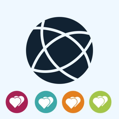 Küresel teknoloji vektör simgesi