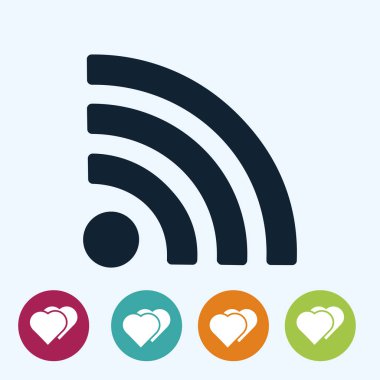 Podcast düz simgesi