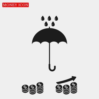 Şemsiye Düz Simgesi