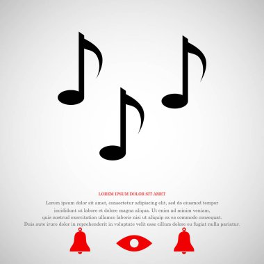 Müzik notlar işareti simgesi