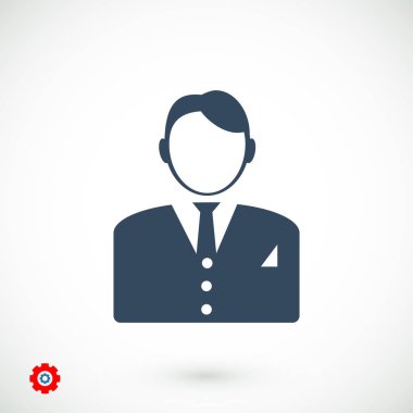 İşadamı Düz Simge