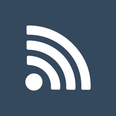 Podcast düz simgesi