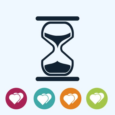 kum saati düz simgesi