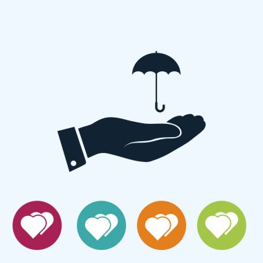 Şemsiye Düz Simgesi