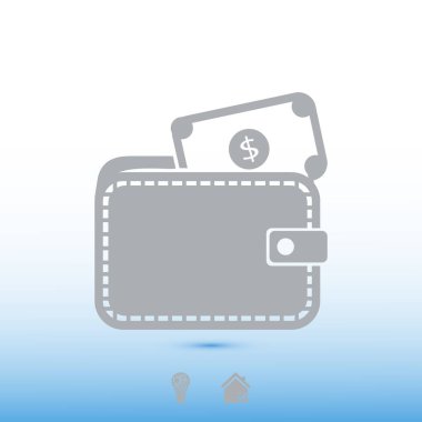 m-cüzdan düz simgesi