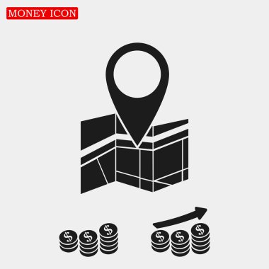 harita simgesi iğne ile