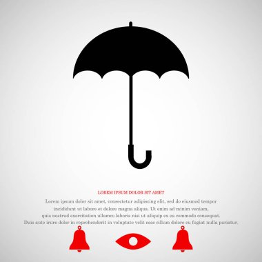 Şemsiye Düz Simgesi