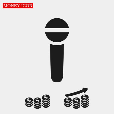 mikrofon düz simgesi