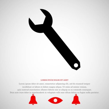 Düz İngiliz anahtarı simgesini